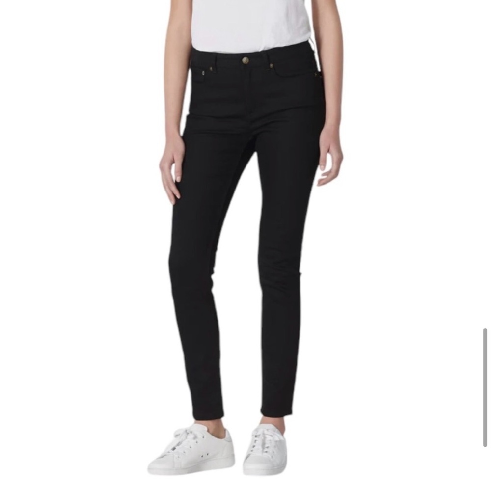 EUC - A.P.C. 5 pocket rigid denim dungarees. Black, size 30.